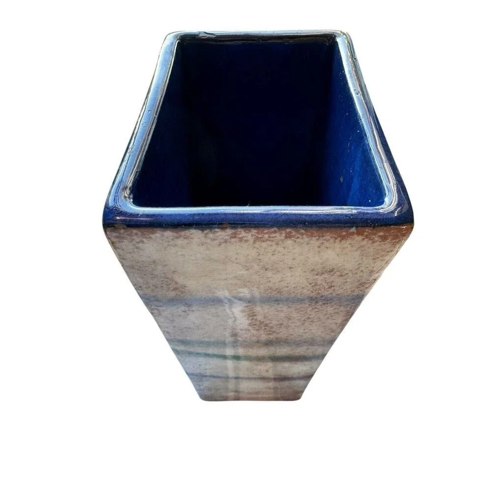 Mid-Century Rare Rectangular Vase Women & Their Horses Polia Pillin c.1950-60s